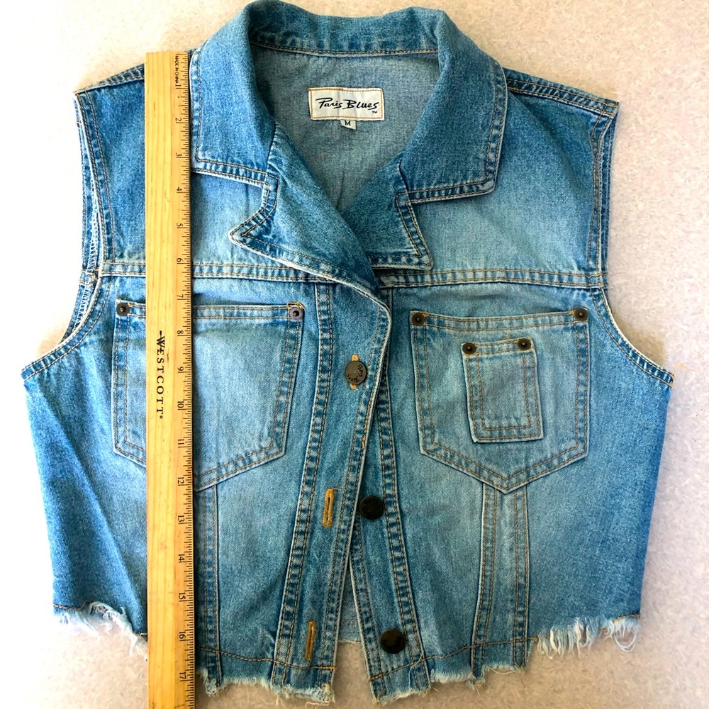Cropped Denim Vest - Picture 5 of 6
